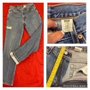 Vintage Levi’s 512 distressed 28x31 made in the USA